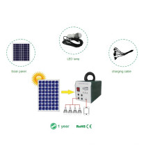 Solution électrique 25W Système d&#39;alimentation portable solaire avec éclairage